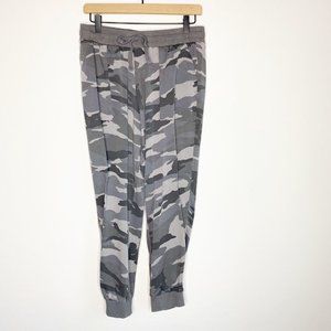 Splendid Womens Gray Camouflage Tapered Leg Elastic Waist Joggers Pants …